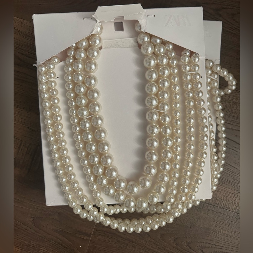 Zara Cream Pearl Necklace